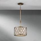Feiss Lucia 1 Light Pendant Light in Burnished Silver