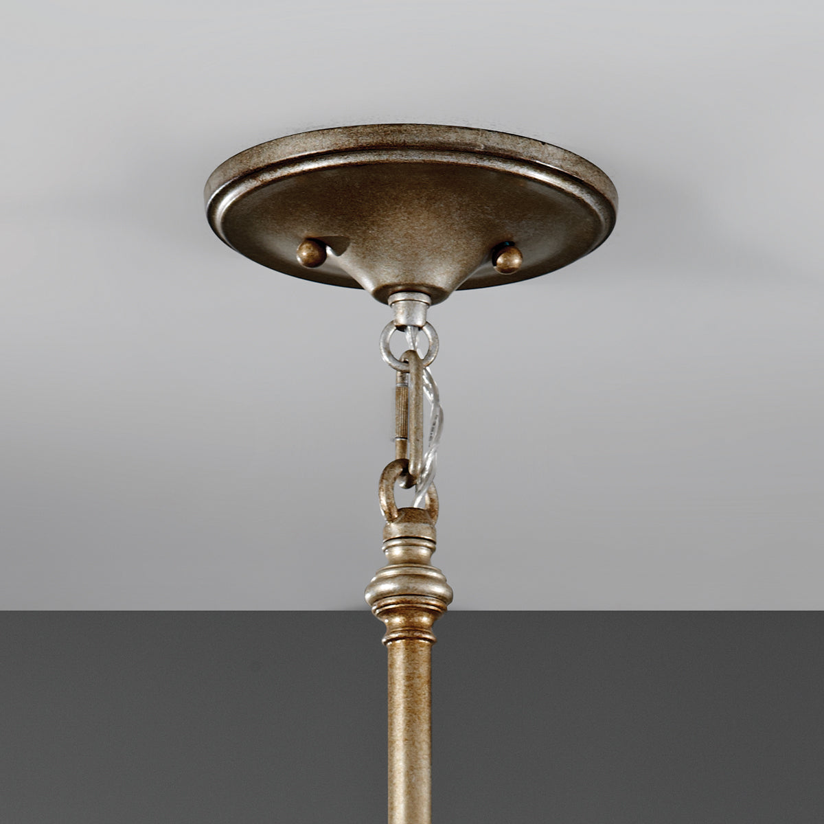 Feiss Lucia 1 Light Pendant Light in Burnished Silver