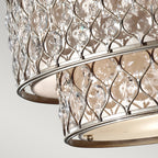 Feiss Lucia 6 Light 2-Tier Chandelier in Burnished Silver