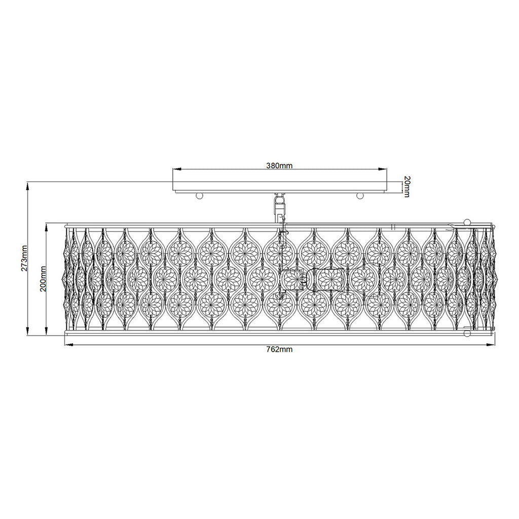 Feiss Lucia 6 Light Flush Ceiling Light
