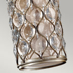 Feiss Lucia Mini Pendant Light with Sunflower Crystals in Silver