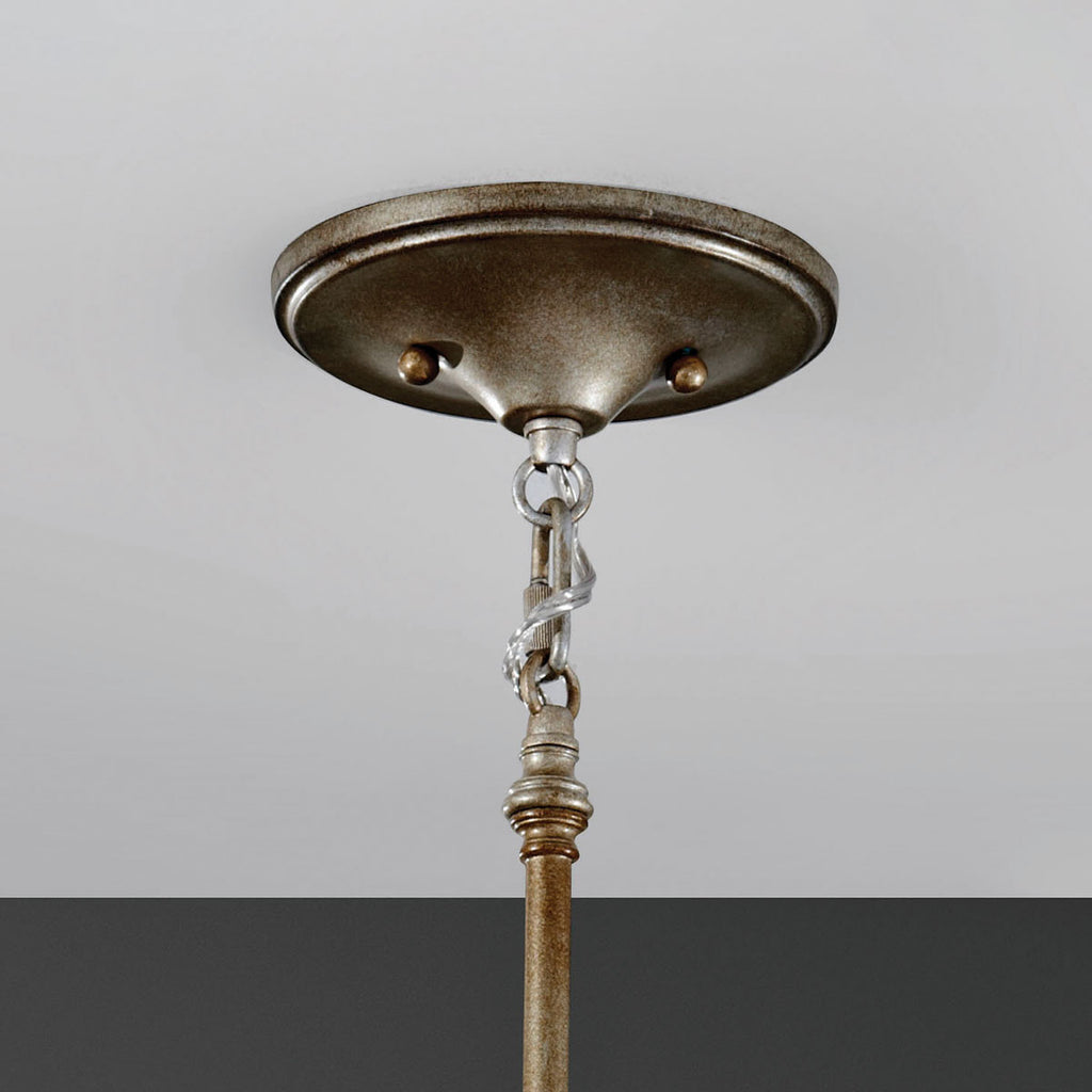 Feiss Lucia Mini Pendant Light with Sunflower Crystals in Silver