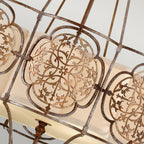 Feiss Marcella 4 Light Pendant Light in Ornate Bronze Gold