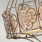 Feiss Marcella 4 Light Pendant Light in Ornate Bronze Gold