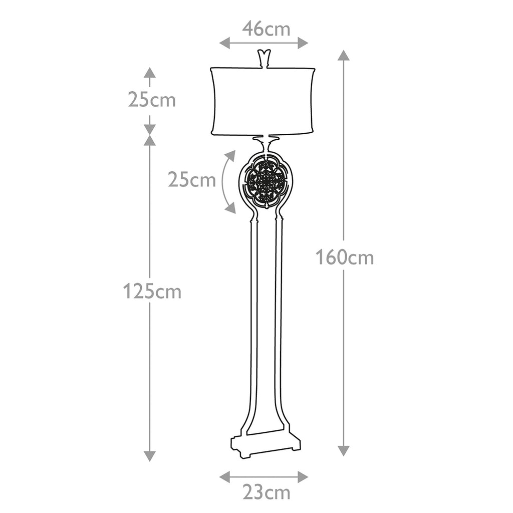 Feiss Marcella Floor Lamp in Bronze Patina