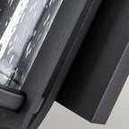 Feiss Merrill Small Outdoor Wall Lantern 1 Light in Black with Clear Seeded Glass