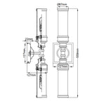 Feiss Payne 2 Light Bathroom Wall Light in Polished Chrome