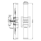 Feiss Payne 2 Light Bathroom Wall Light in Polished Chrome
