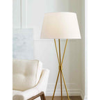 Feiss Penny 1 Light Floor Lamp in Burnished Brass