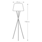 Feiss Penny 1 Light Floor Lamp in Polished Nickel