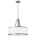 Feiss Prospect Park 4 Light Duo-Mount Pendant Light in Satin Nickel