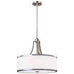 Feiss Prospect Park 4 Light Duo-Mount Pendant Light in Satin Nickel