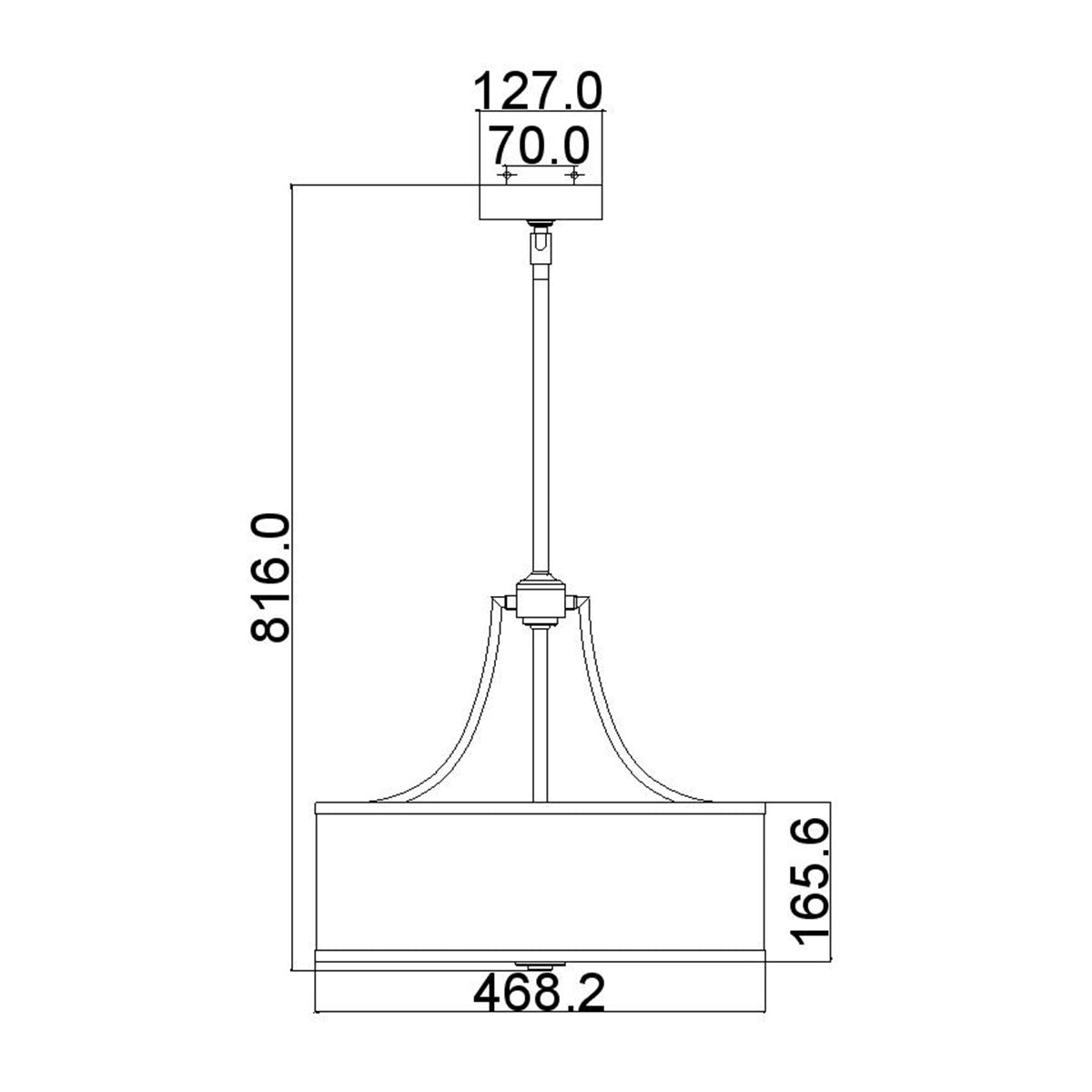Feiss Prospect Park 4 Light Duo-Mount Pendant Light in Satin Nickel