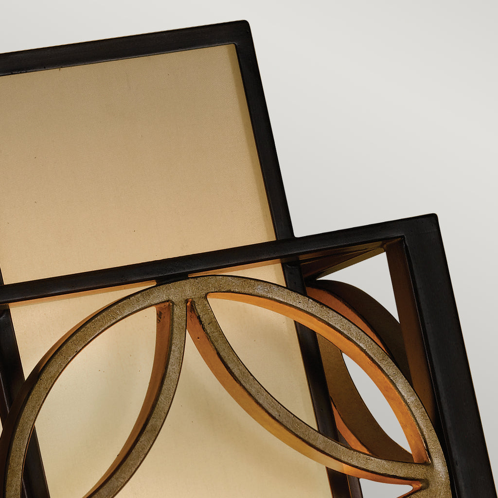 Feiss Remy 1 Light Wall Light in Heritage Bronze and Gold