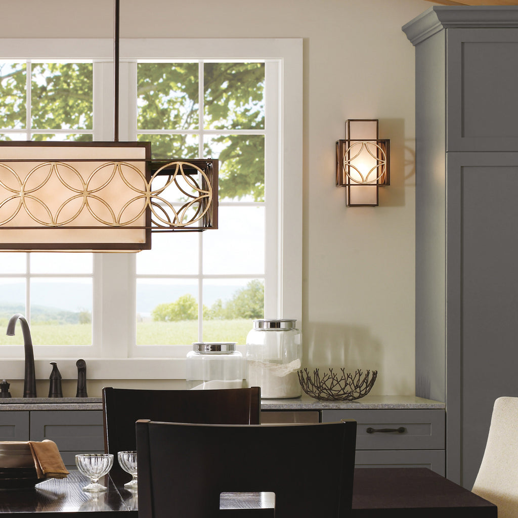 Feiss Remy 1 Light Wall Light in Heritage Bronze and Gold