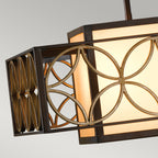 Feiss Remy Single Pendant Light in Heritage Bronze and Gold