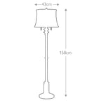 Feiss State Room Floor Lamp in Antique Nickel with Shade