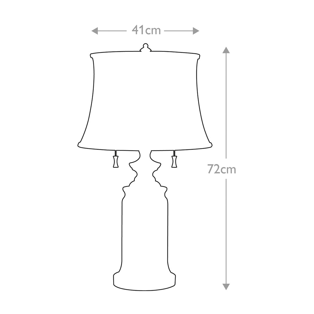 Feiss State Room Table Lamp in Bali Brass with Shade