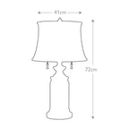 Feiss State Room Table Lamp in Bali Brass with Shade