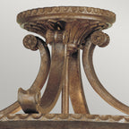 Feiss Stirling Castle 2 Light Semi Flush Ceiling Light in Bronze