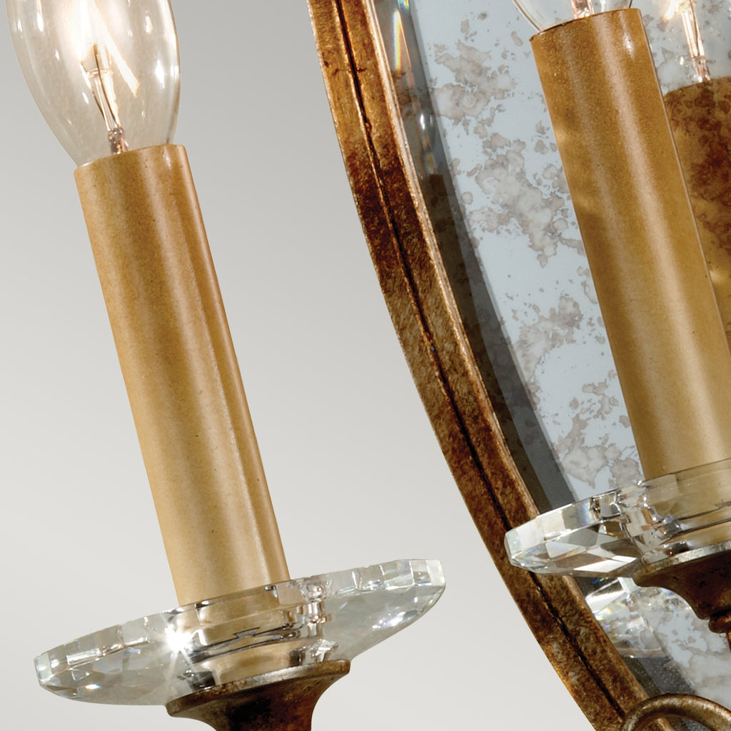 Feiss Valentina 3 Light Wall Light in Oxidised Bronze