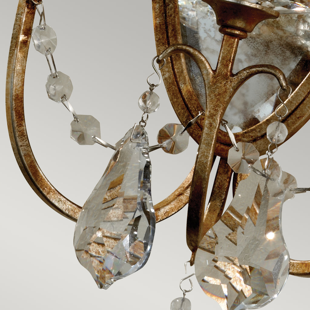Feiss Valentina 3 Light Wall Light in Oxidised Bronze