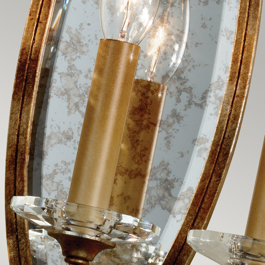 Feiss Valentina 3 Light Wall Light in Oxidised Bronze