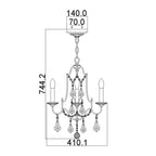 Feiss Valentina 4 Light Pendant/Semi Flush Ceiling Light in Oxidised Bronze