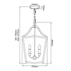 Feiss Yarmouth 4 Light Pendant Light in Painted Aged Brass