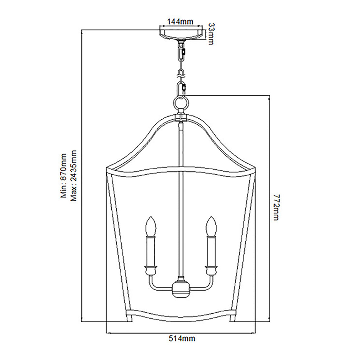 Feiss Yarmouth 6 Light Pendant Light