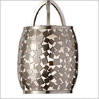 Feiss Zara 1 Light Pendant Light in Brushed Nickel