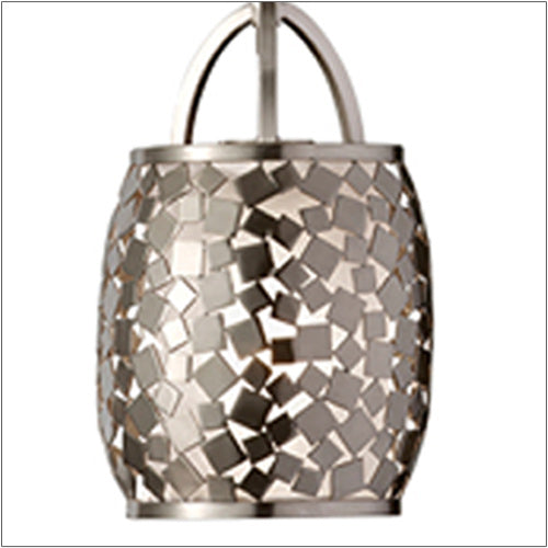 Feiss Zara 1 Light Pendant Light in Brushed Nickel