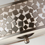 Feiss Zara 3 Light Semi Flush Ceiling Light in Brushed Nickel