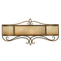 Feiss Justine 2 Light Vanity Wall Light in Astral Bronze with Oak Glass