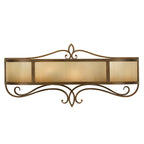 Feiss Justine 2 Light Vanity Wall Light in Astral Bronze with Oak Glass