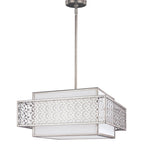 Feiss Kenney 3 Light Pendant Light in Silver Sunrise Finish