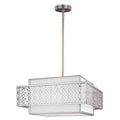 Feiss Kenney 3 Light Pendant Light in Silver Sunrise Finish