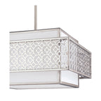 Feiss Kenney 3 Light Pendant Light in Silver Sunrise Finish