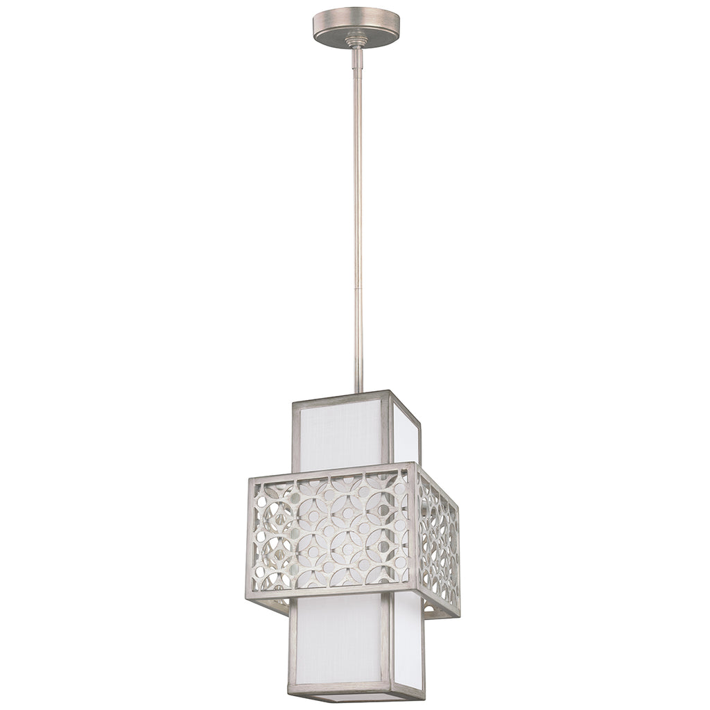 Feiss Kenney Mini Pendant Light in Sunrise Silver