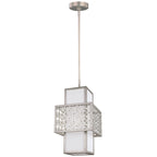 Feiss Kenney Mini Pendant Light in Sunrise Silver