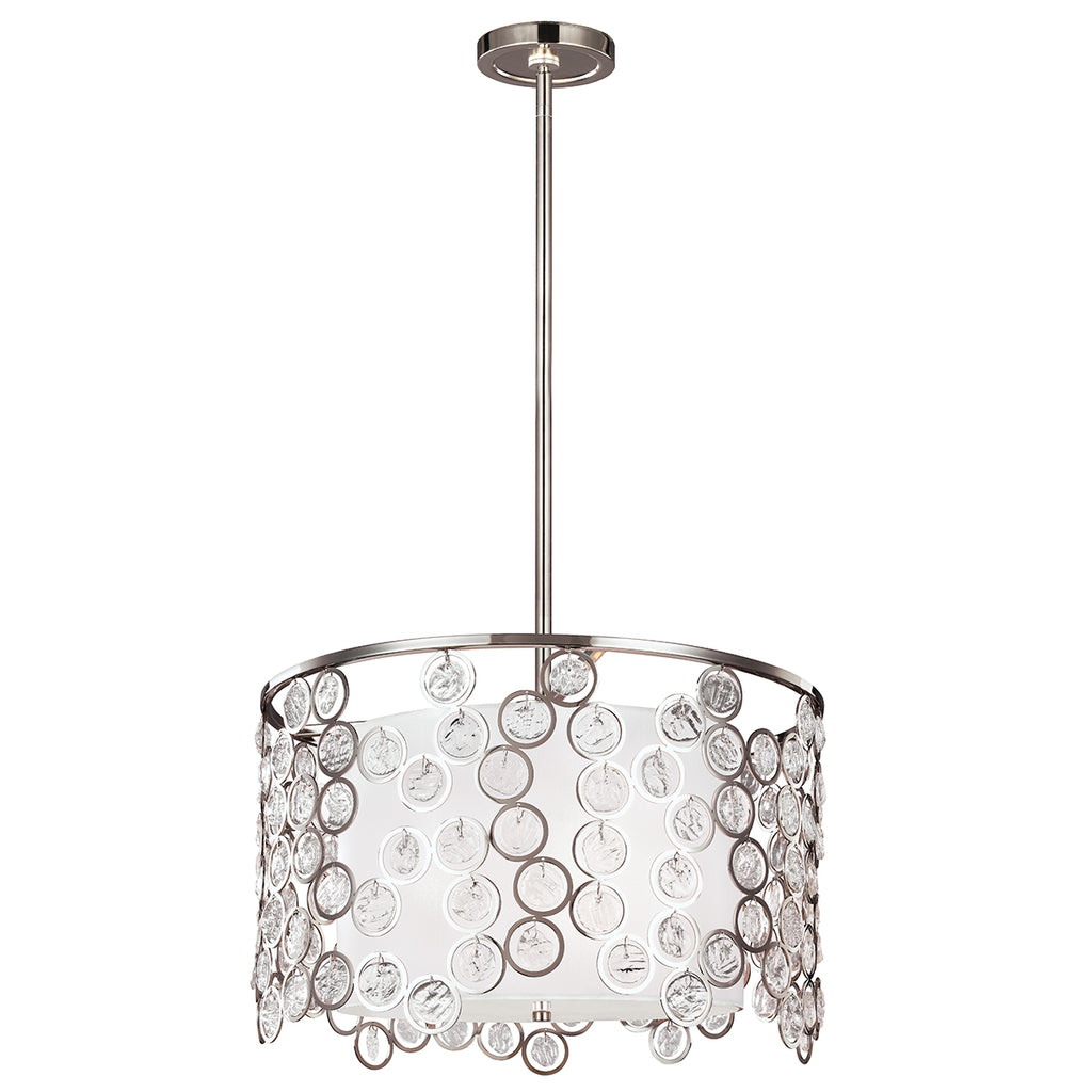 Feiss Lexi 3 Light Pendant Light in Polished Nickel