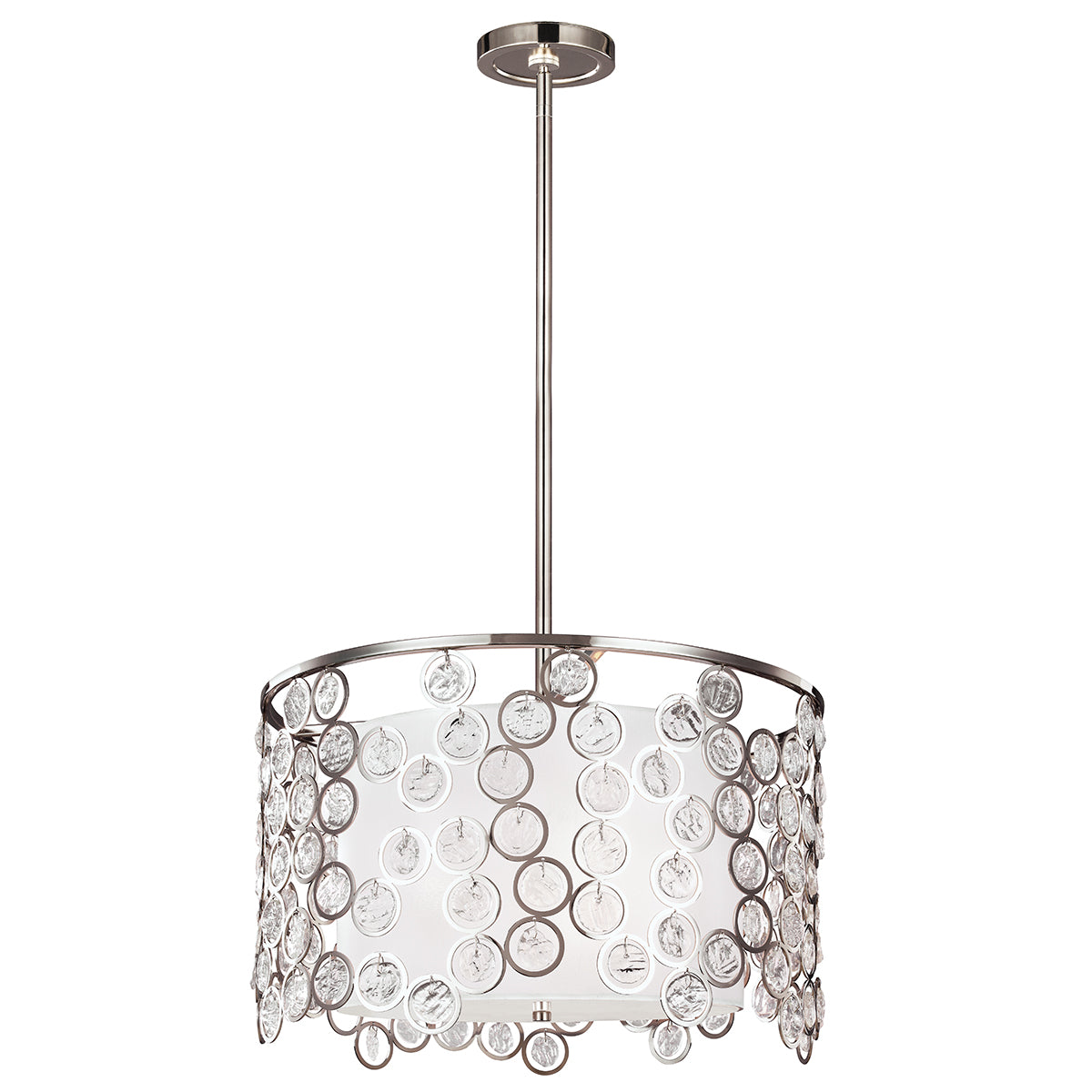 Feiss Lexi 3 Light Pendant Light in Polished Nickel
