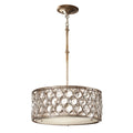 Feiss Lucia Pendant Light with Sunflower Crystals in Silver 