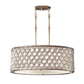 Feiss Lucia Pendant Light with Sunflower Crystals and Silver 