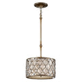 Feiss Lucia 1 Light Pendant Light in Burnished Silver