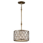 Feiss Lucia 1 Light Pendant Light in Burnished Silver