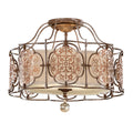 Feiss Marcella Semi Flush Ceiling Light in Black Gold
