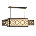 Feiss Remy 4 Light Pendant Light in Heritage Bronze and Gold