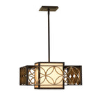 Feiss Remy Single Pendant Light in Heritage Bronze and Gold