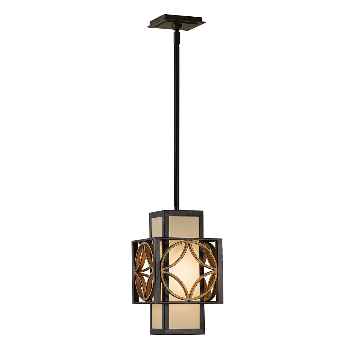 Feiss Remy Mini Pendant Light in Heritage Bronze and Gold